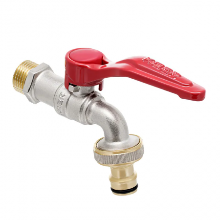 Кран для поливу KR-247-1/2"/з конектором для швидкого підключення (KR3196) Кран для поливу KR-247-1/2"/з конектором для швидкого підключення (KR3196)